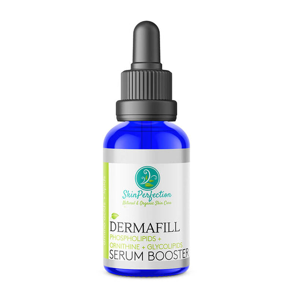 DIY Dermafill serum booster plumps skin, smooths wrinkles, and hydrates.
